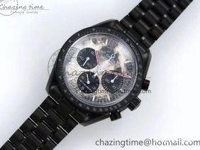 0515 Speedmaster Black Benom PVD Moon RMF Best Edition on PVD Bracelet Lemania HW WrinkleFree 7727